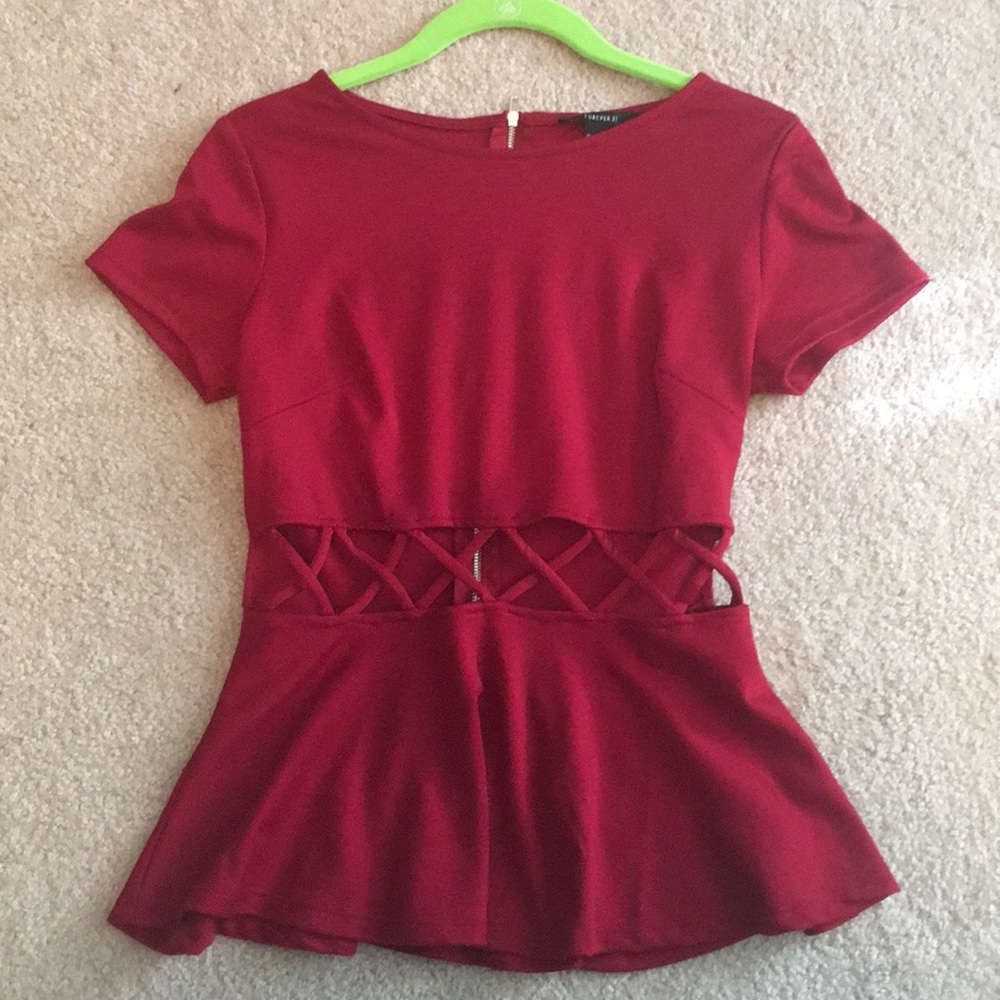 Red Forever 21 Shirt